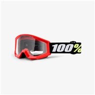 Gafas motocross 100% strata 2 blanco lente plata