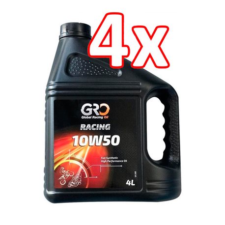 PACK 4X ACEITE GRO GLOBAL RACING 4T 10W50 4 LITROS