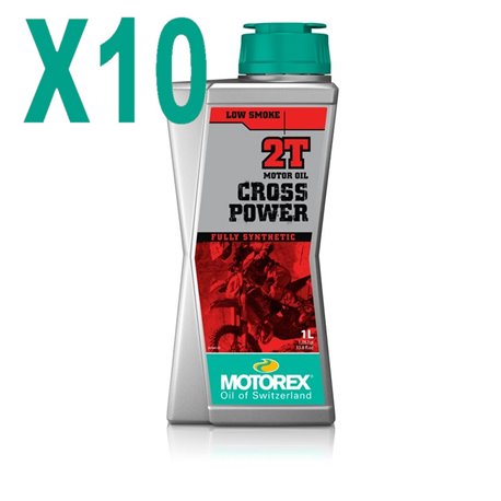 PACK 10X ACEITE MOTOREX CROSS POWER 2T (1 LITRO)