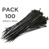 PACK 100 uds BLACK TIES 200mm x 4,8 mm [STOCKCLEARANCE]