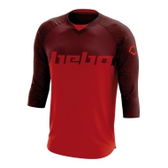 CAMISETA HEBO BICI LEVEL MANGA 3/4 COLOR ROJO