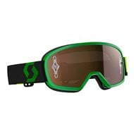 OFFER SCOTT YOUTH BUZZ MX PRO GOGGLE GREEN / BLACK COLOUR - GOLD CHROME WORKS LENS