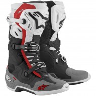 ALPINESTARS TECH 10 SUPERVENTED BOOTS BLACK / WHITE / MID GREY / RED COLOUR 