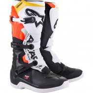 ALPINESTARS TECH 3 BOOTS BLACK / WHITE / RED / YELLOW FLUO COLOUR [STOCKCLEARANCE]
