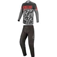 COMBO ALPINESTARS VENTURE R COLOR CAMUFLAJE GRIS / ROJO FLUOR