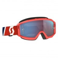 OFFER SCOTT PRIMAL GOGGLE COLOUR RED/BLUE - BLUE CHROME WORKS LENS