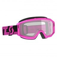 OFFER SCOTT PRIMAL CLEAR GOGGLE COLOUR PINK/BLACK - CLEAR LENS