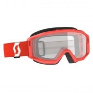 OFFER SCOTT PRIMAL CLEAR GOGGLE COLOUR RED - CLEAR LENS