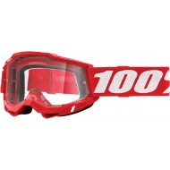 100% ACCURI 2 GOGGLE RED COLOUR - CLEAR LENS