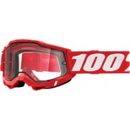 OFFER 100% ACCURI 2 ENDURO GOGGLE FLUO RED COLOUR - CLEAR LENS