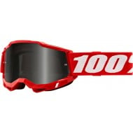 100% ACCURI 2 SAND GOGGLE FLUO RED COLOUR - SMOKE LENS