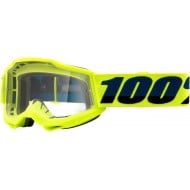 YOUTH 100% ACCURI 2 GOGGLE FLUO YELLOW COLOUR - CLEAR LENS