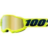 YOUTH 100% ACCURI 2 FLUO YELLOW COLOUR - MIRROR GOLD LENS