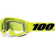 100% RACECRAFT 2 GOGGLE YELLOW COLOUR - CLEAR LENS