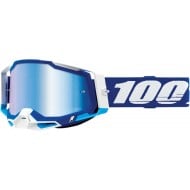 100% RACECRAFT 2 GOGGLE BLUE COLOUR - MIRROR BLUE LENS