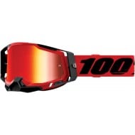 100% RACECRAFT 2 GOGGLE RED COLOUR - MIRROR RED LENS