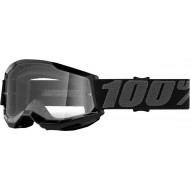 OFFER YOUTH 100% STRATA 2 GOGGLE BLACK COLOUR - CLEAR LENS