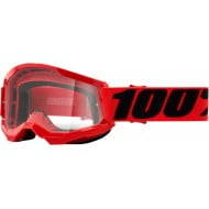 YOUTH 100% STRATA 2 GOGGLE RED COLOUR - CLEAR LENS