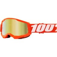 LUNETTES ENFANTS 100% STRATA 2 COULEUR ORANGE - VERRE MIROIR DORÉ LIQUIDATION STOCK