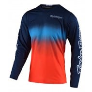 OUTLET CAMISETA TROY LEE GP AIR STAIND COLOR AZUL MARINO / NARANJA