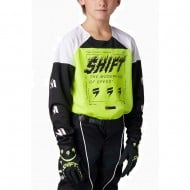 CAMISETA INFANTIL SHIFT WHITE LABEL FLAME COLOR NEGRO / AMARILLO FLUOR