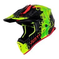 CASCO JUST1 J38 MASK COLOR NARANJA FLUOR / TITANIO / NEGRO MATE