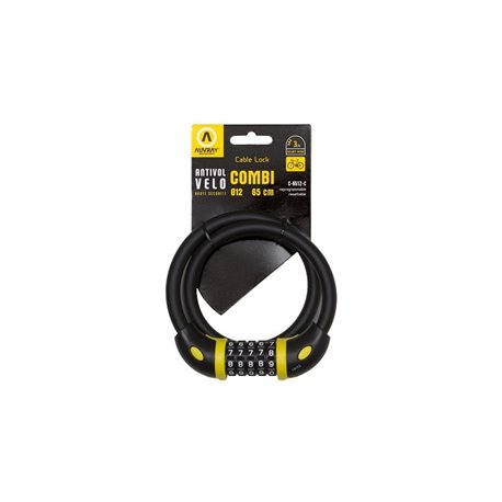 ANTIRROBO AUVRAY CABLE COMBI D12 65 CM COLOR NEGRO MATE