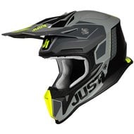CASCO JUST 1 J18 PULSAR COLOR AMARILLO FLUOR / GRIS / NEGRO MATE