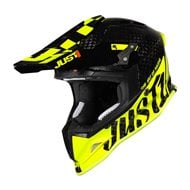 CASCO JUST 1 J12 PRO RACER COLOR AMARILLO FLUOR / NEGRO BRILLO