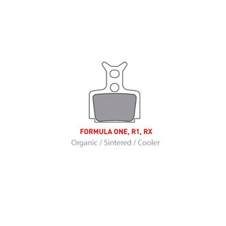 PASTILLAS DE FRENO BICICLETA ONOFF SINTÉTICAS PARA FORMULA ONE / R1 / RX