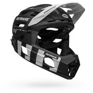 CAPACETE DE BICICLETA BELL SUPER AIR R SPHERICAL FASTHOUSE COR PRETO / BRANCO