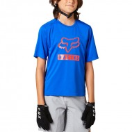 OFFER FOX YOUTH RANGER BIKE TECHNICAL T-SHIRT BLUE COLOR [STOCKCLEARANCE]