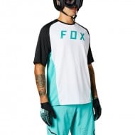 Outlet Camiseta Bicicleta Técnica Fox Defend Color Blanco / Azul Celeste / Negro [liquidacionstock]