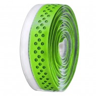 VELO BIKE PERFORATED SYNTHETIC LEATHER ROAD HANDLEBAR TAPE COLOUR GREEN / WHITE