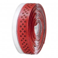 VELO BIKE PERFORATED SYNTHETIC LEATHER ROAD HANDLEBAR TAPE COLOUR RED / WHITE