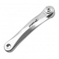 Manivelle gauche axe carré vélo PROWHEEL en aluminium 170 mm couleur argent