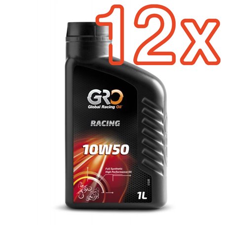 PACK 12X ACEITE GRO GLOBAL RACING 4T 10W50 1 LITRO