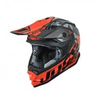 CASCO INFANTIL JUST 1 J32 PRO SWAT COLOR CAMUFLAJE / NARANJA FLUOR  [LIQUIDACIONSTOCK]