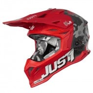 CASCO JUST 1 J39 KINETIC COLOR CAMUFLAJE / NEGRO / GRIS / ROJO
