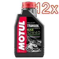 PACK 12 MOTUL TRANSOIL EXPERT 10W40 GEAR BOX OIL (1 LITER) + FREE MOTUL TEE