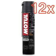 PACK 12 MOTUL SPRAY C3 CHAIN LUBE OFF ROAD (400 ml) + CAMISETA MOTUL REGALO