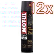 PACK 12 SPRAY ACEITE  MOTUL A2 FILTRO DE AIRE (400 ml) + CAMISETA MOTUL REGALO