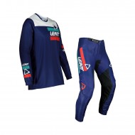 OFFER LEATT YOUTH COMBO JERSEY + PANT MOTO 3.5 COLOUR ROYAL BLUE [STOCKCLEARANCE]