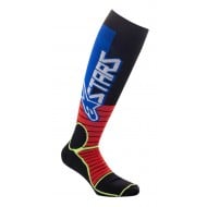 OUTLET CALCETINES ALPINESTARS MX PRO COLOR ROJO BRILLANTE / AMARILLO FLUOR / AZUL