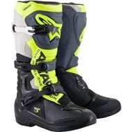 ALPINESTARS TECH 3 BOOTS OUTLET BLACK / GRAY / FLUORESCENT YELLOW [STOCK CLEARANCE] [STOCKCLEARANCE]
