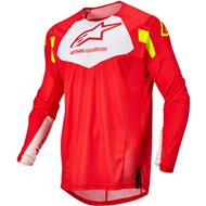 ALPINESTARS TECHSTAR FACTORY JERSEY COLOUR RED FLUO / WHITE / YELLOW FLUO