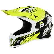 CASQUE SHOT LITE FURY COULEUR NOIR / JAUNE FLUO / BLANC BRILLANT [LIQUIDATIONSTOCK]