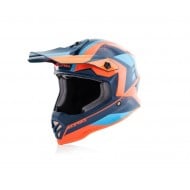 CAPACETE INFANTIL ACERBIS IMPACT STEEL COR LARANJA/AZUL