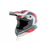 ACERBIS YOUTH IMPACT STEEL HELMET COLOUR RED/GREY