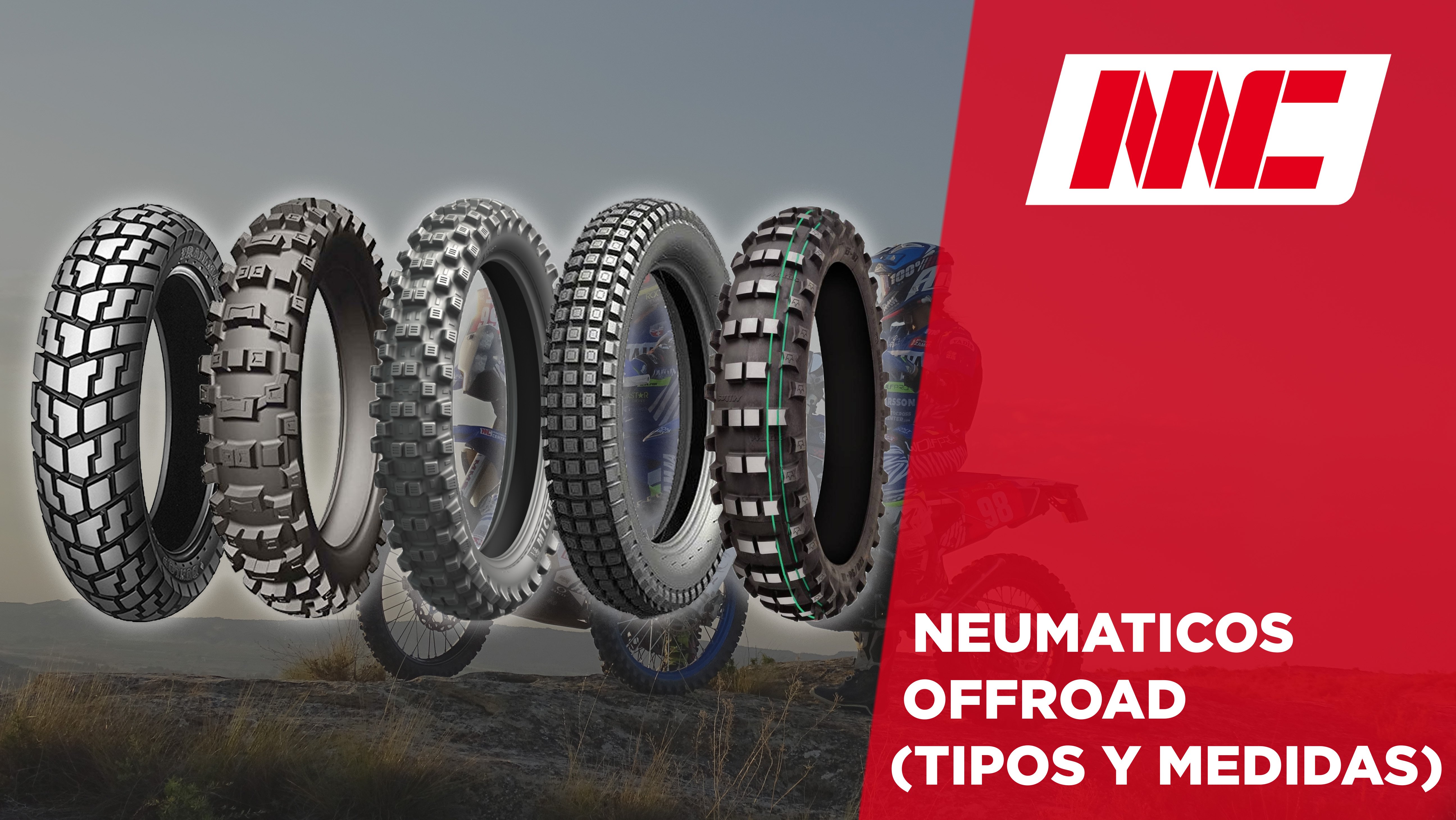 tipos de neumáticos para moto offroad enduro motocross trial trail 